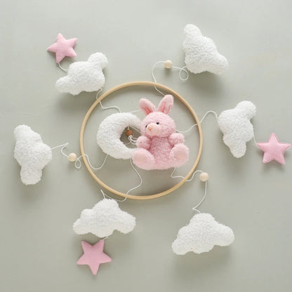 Baby Crib Mobile Bed Bell Toys Musical Rattle Educational Toys Bed Bell Newborn Mobile Bed Bell Bracket Baby Hanging Toys Holder