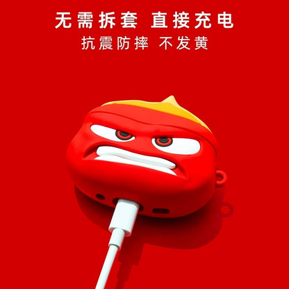 Anger Silicone Earphone Case Accessories Cover For Airpods 1 2 3 4 Pro Pro 2 Pro 3