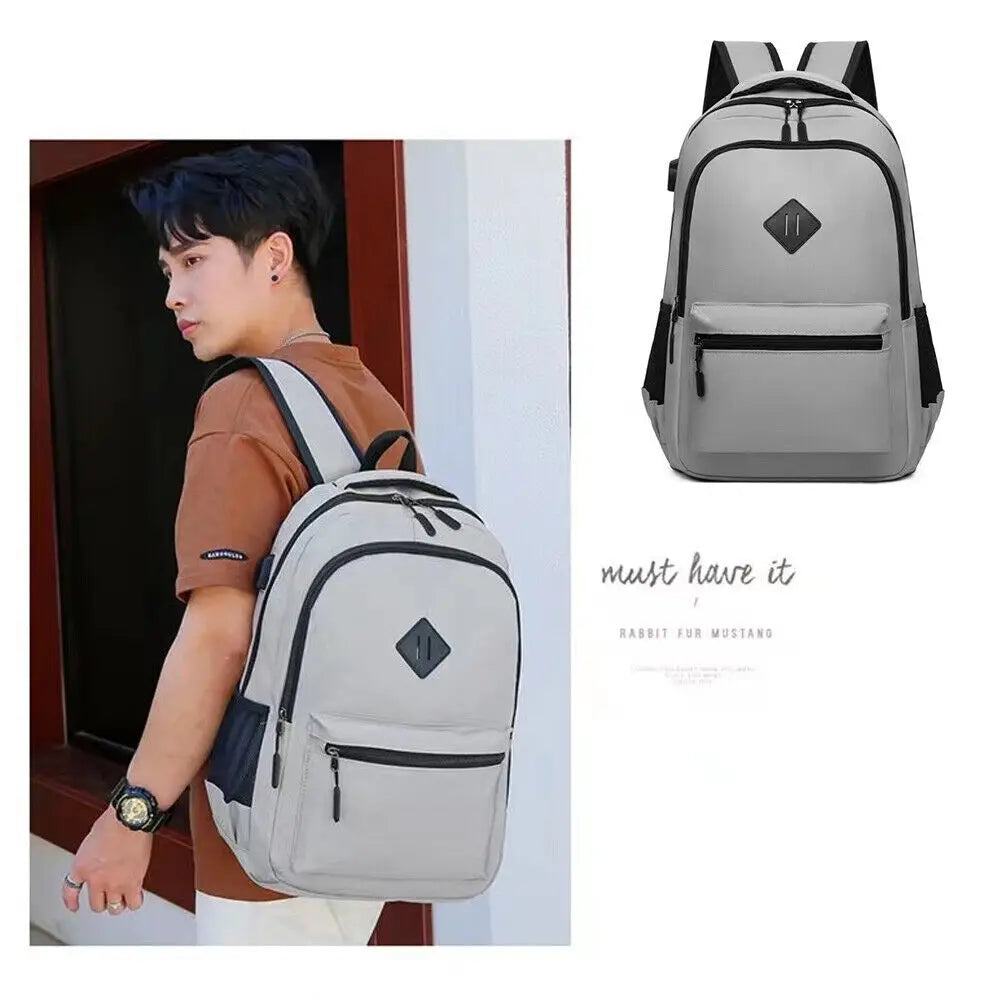 Men Women Boys Laptop Backpack Waterproof Large Mens Rucksack Travel School Bag