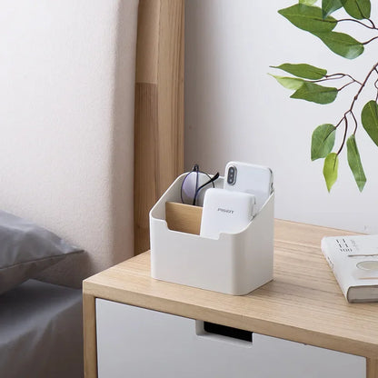 Multi-Function Storage Box Organizer - Remote Control Holder & Tissue Dispenser for Home & Office