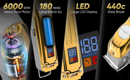 Sejoy Professional Combo Kits Hair Clipper Electric Hair Trimmer Set For Men Rechargeable Cordless Haircut Machine for Barber