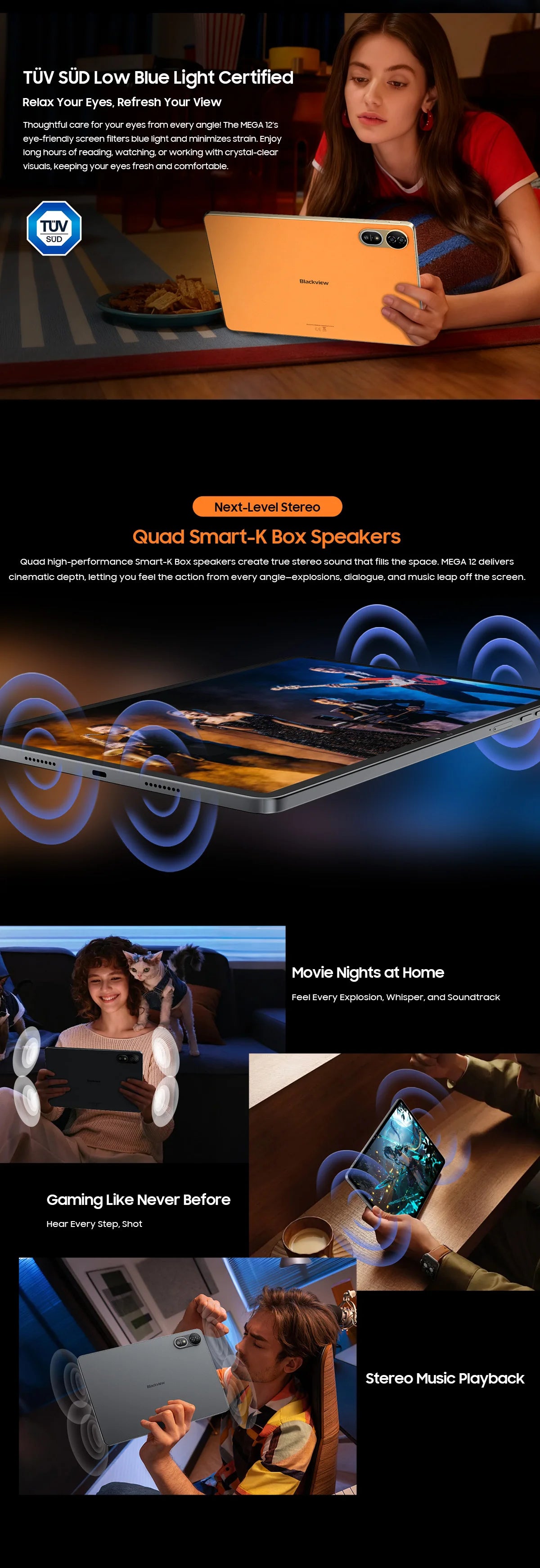 【World premiere】Blackview MEGA 12 Tablet 5G 12.2" 2.4K 120Hz Display Dimensity 7200 CPU IP69K Waterproof 50MP 10000mAh Pad PC
