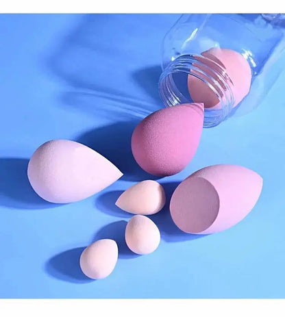 7PCS Canned Cosmetic Sponge Set Dry And Wet Liquid Foundation Powder Puff Professional Cosmetic Tools Make-up Artist