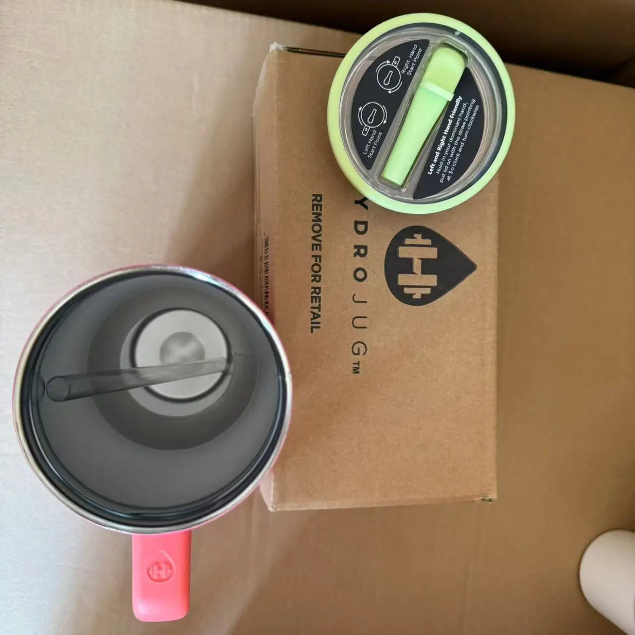 HydroJug Thermobecher 32 oz/40 oz mit Strohhalmdeckel, Edelstahl, vakuumisoliert, doppelwandig, für unterwegs