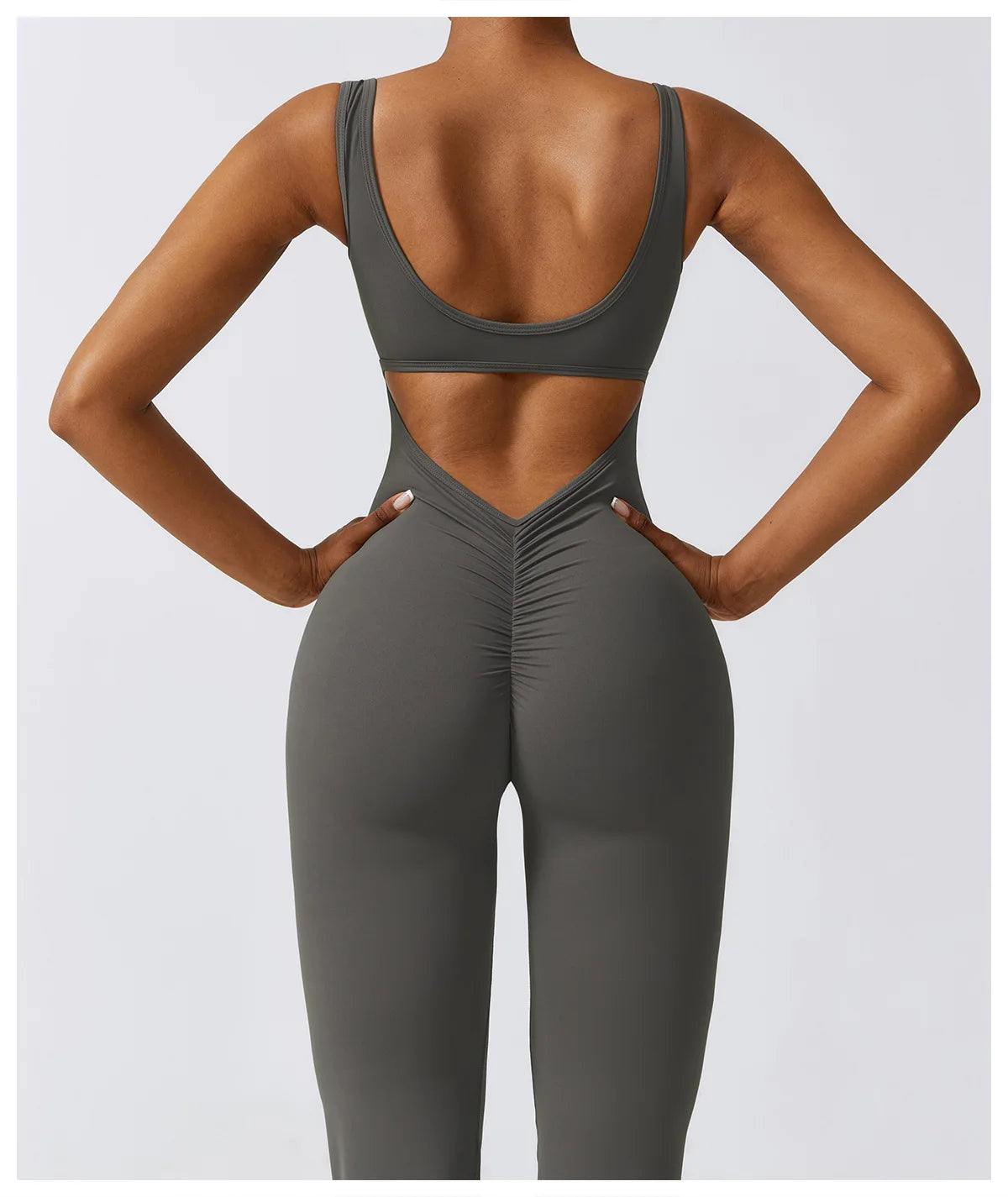 Women's Sexy Yoga Jumpsuit - One Piece Workout Tracksuit with Push Up Support