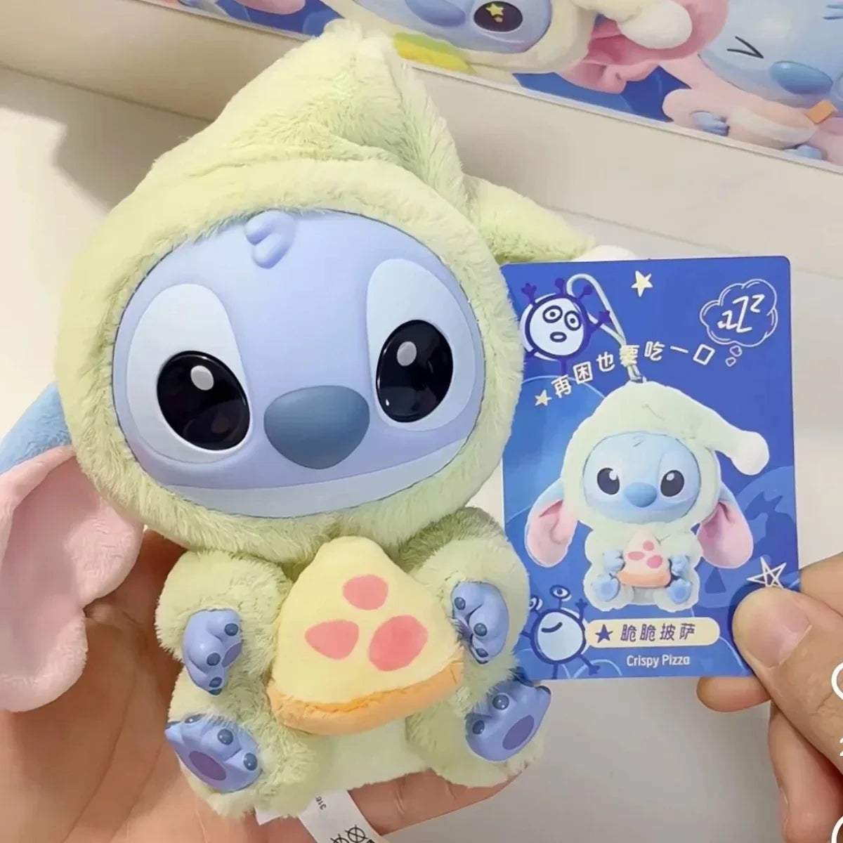 Heißes Spielzeug! Kawaii Stitch Blindbox-Tasche „Eat Some Thing Before Sleep“-Serie Vinyl-Anhänger, süße Puppe, Überraschungsbox, flauschige Puppe für Erwachsene