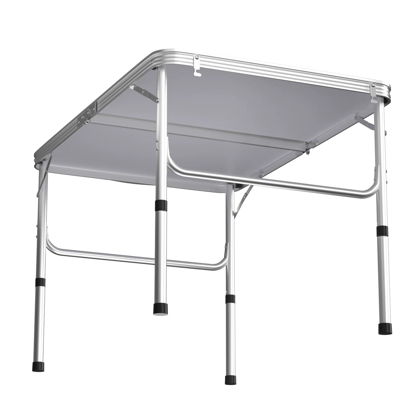 Portable Camping Table Aluminum Lightweight Folding Table 2 Height Adjustable Garden Table Picnic BBQ Table for Camping, Party &