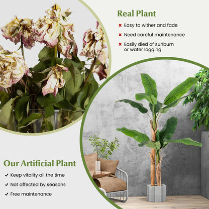 ERGOMASTER 1 Pack Artificial Camellia Tree Faux Flower Plant Artificial Tree Home Decor