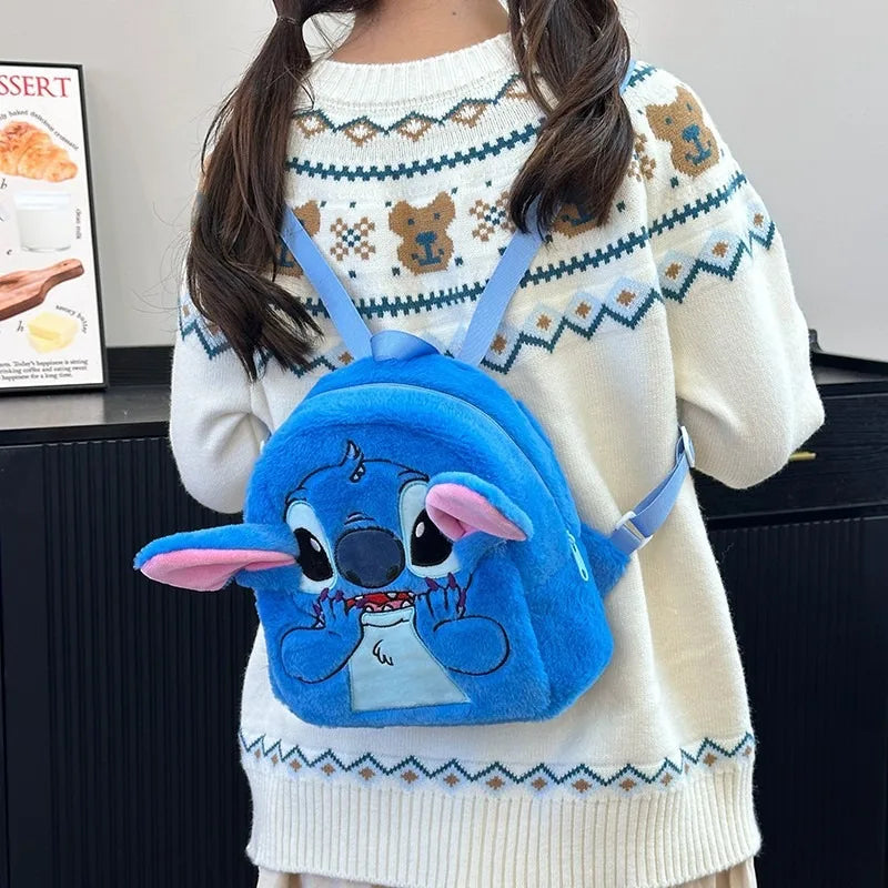 Stitch Backpack  Japanese Blue Funny Cartoon Large-Capacity Student Backpack Kindergarten Bag Kawaii Backpack