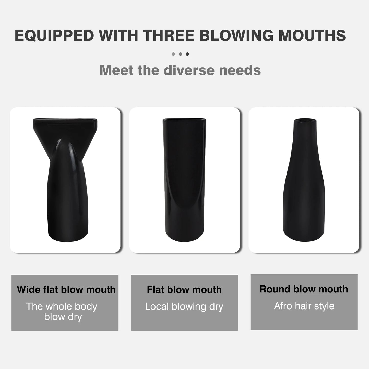 2800W Pet Dog Cat Grooming Hair Dryer Hairdryer Blaster Blower Low Noise Washer Heater with 2.5M Hose 3 Different Nozzles