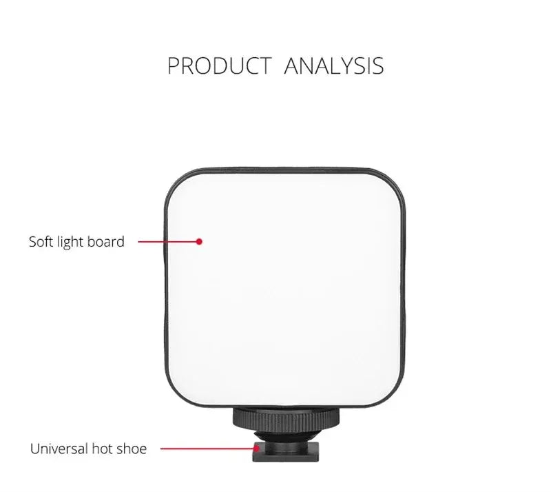 Mini Portable Fill Light LED Video Light Photography Lighting Cell Phone Selfie Livestreaming Fill Lamp Cold and Warm Vlog Lamp