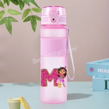 Gabby Dollhouses Cute Water Bottles 550ml Girls Kawaii Cup Kids School Outdoor Sport Flasks Women Office Home Plastics Mug Gift