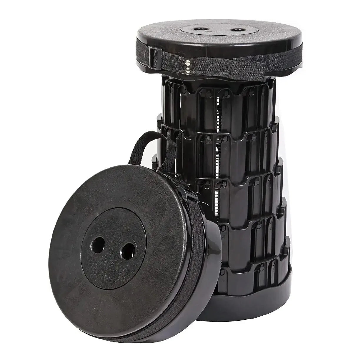 Portable Outdoor Folding Stool, Adjustable Telescoping Seat For Camping Stools