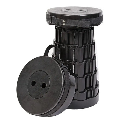 Portable Outdoor Folding Stool, Adjustable Telescoping Seat For Camping Stools