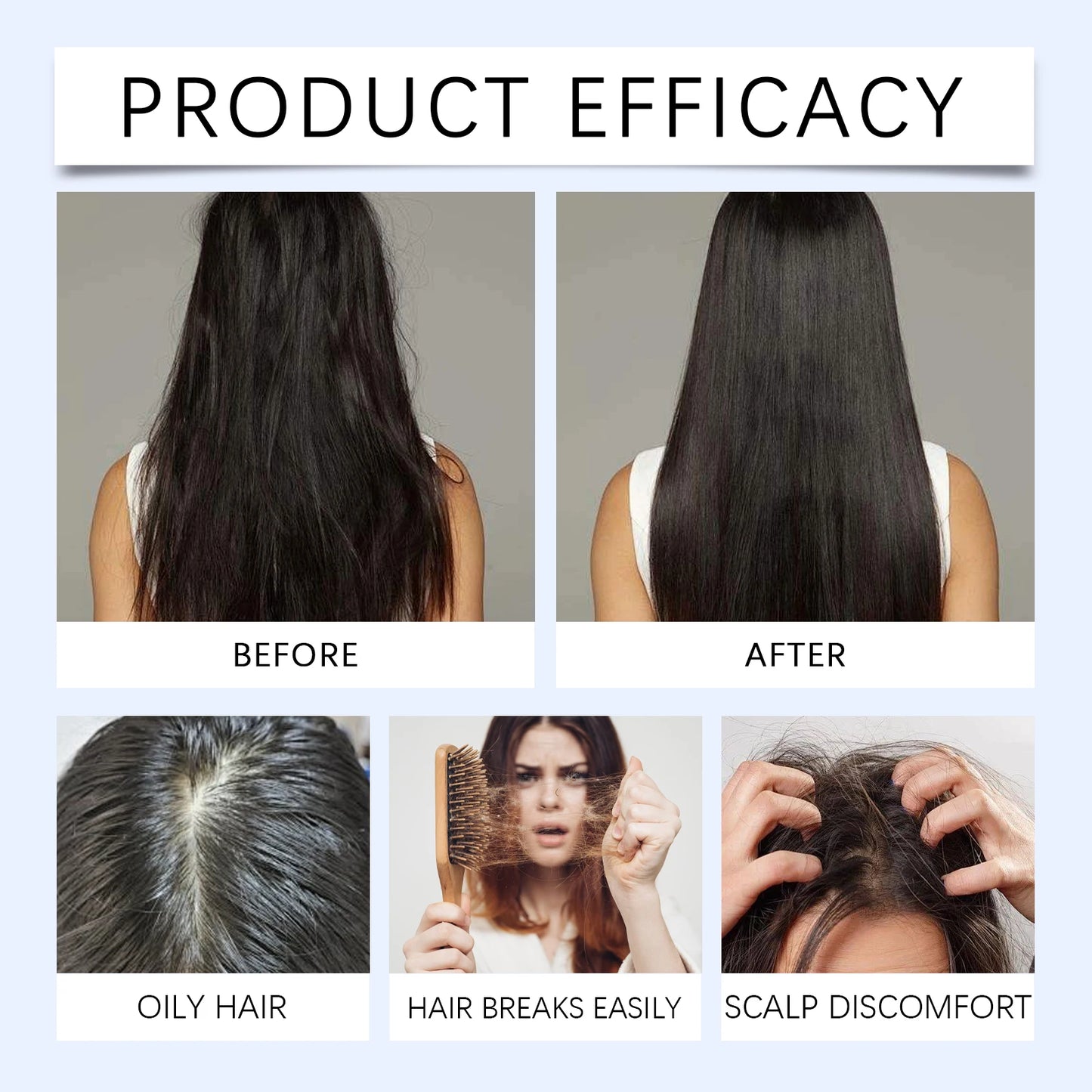 Rosemary Oil Dense Hair Essential Roller For Damaged Hair Care Treatment Smoothing Shiny Soften Hair Scalp Massage Serum