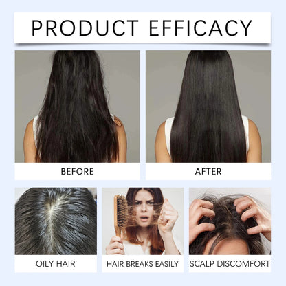 Rosemary Oil Dense Hair Essential Roller For Damaged Hair Care Treatment Smoothing Shiny Soften Hair Scalp Massage Serum