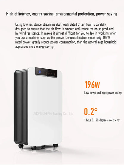 Air Dehumidifier DK01-T Dehumidifier household bedroom dehumidification Industrial Basement High Power Dehumidifier Small dryer