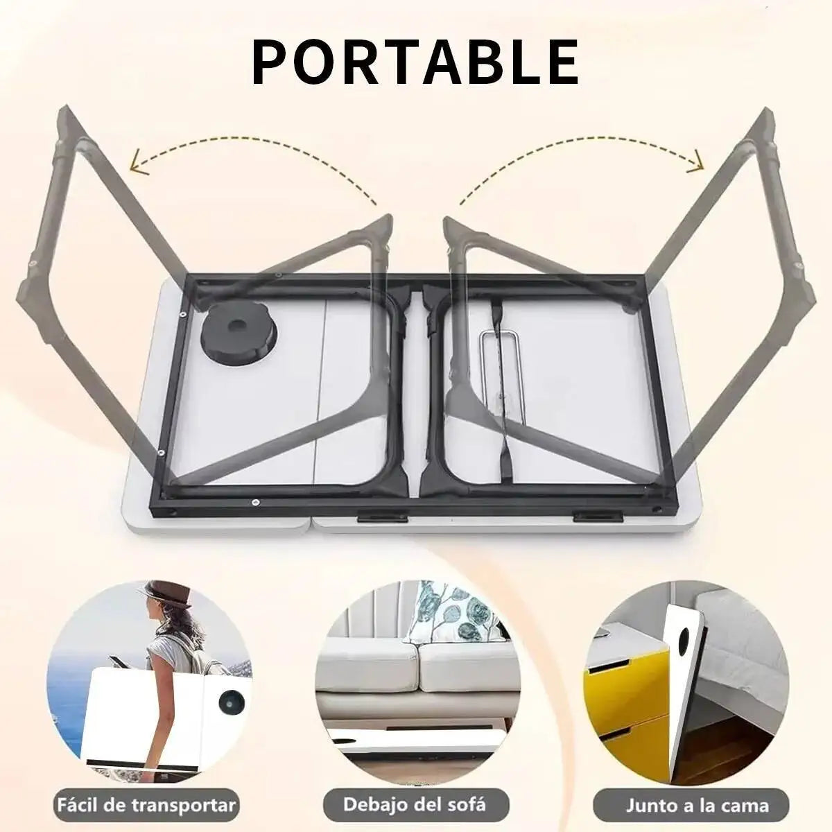 Folding Laptop Table Stand Bed Tray Sofa Lap Portable Computer Desk Breakfast UK