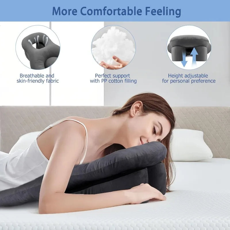 1PCS Face Down Pillow Flacewesta Massage BBL Prone with Memory Foam Ergonomic for sleeping Vitrectomy Neck Pain Retinal Surgery