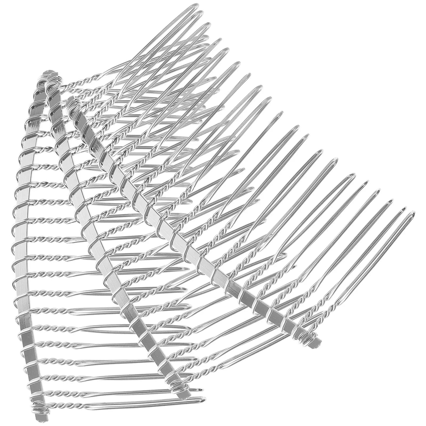 3 Pcs Iron Hair Comb 7 8cm Silver Metal Wire 20 Teeth Bridal Veil Comb Wedding Headdress Craft Hairpiece DIY Accessory For Pins