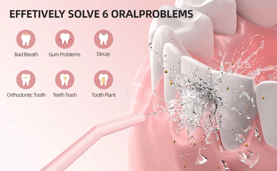 SEJOY Home Dental Oral lrrigator Water Flosser 4 Colors Thread Teeth Pick Mouth 5 Modes Washing Machine USB Rechargeable