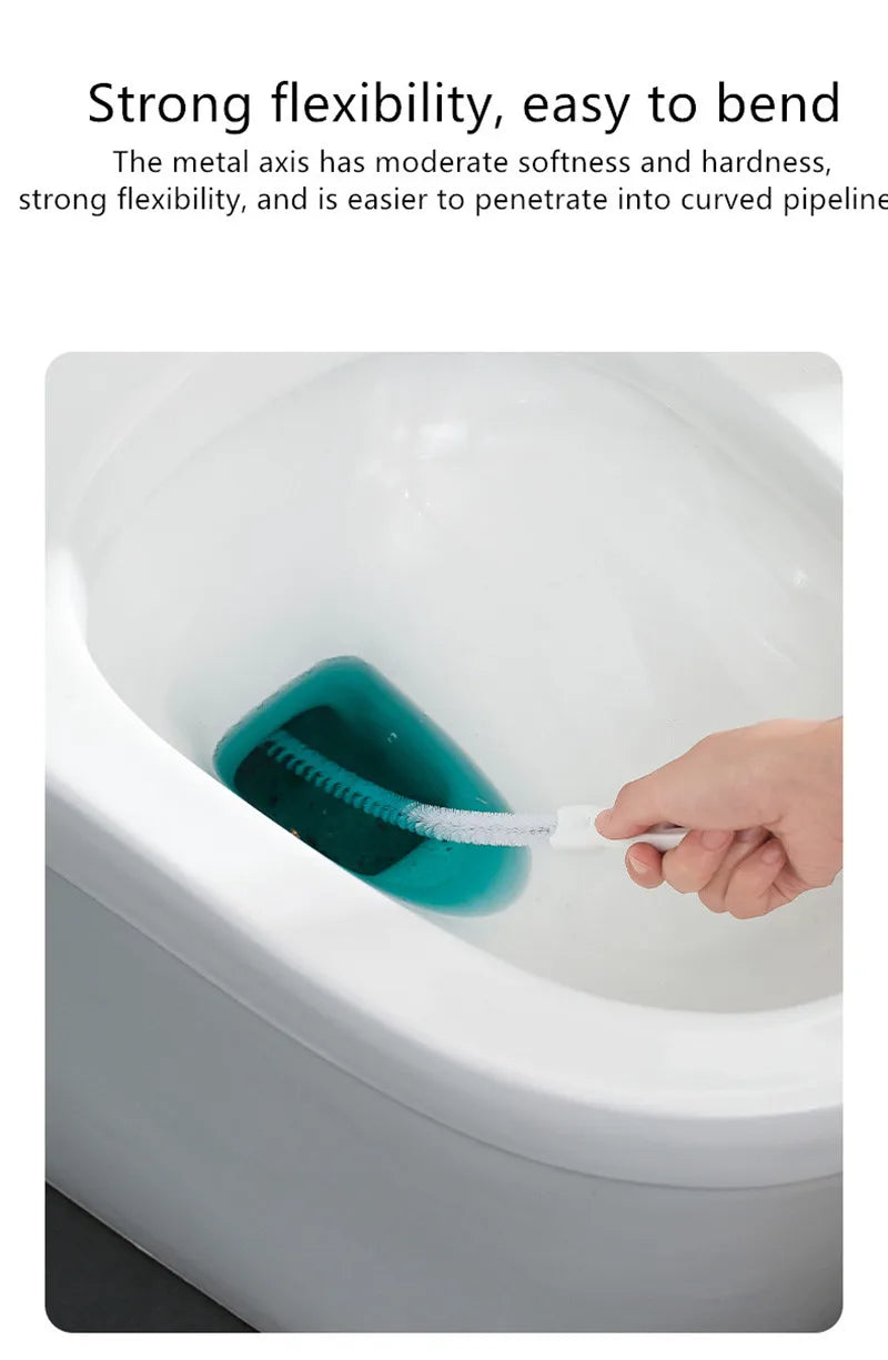 Pipe Dredging Brush Bathroom Hair Sewer Sink Cleaning Brush Drain Cleaner Flexible Cleaner Kitchen Clog Plug Hole Remover Tool