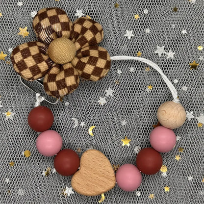 NEW Custom Name Wooden Personalized Baby Pacifier Chain Beech Bead Dummy Nipple Holder Guard Teether Pendant Newborn Mother Gift