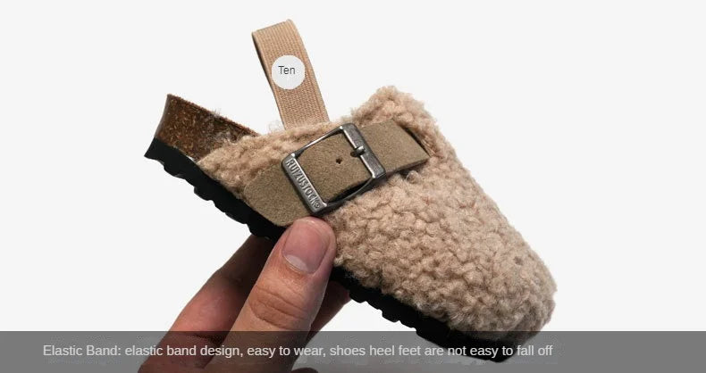 Kids Fleece Slippers - Warm Plush Clogs for Boys & Girls | Soft Sole Baby Shoes
