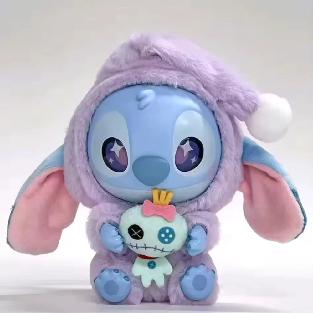 Heißes Spielzeug! Kawaii Stitch Blindbox-Tasche „Eat Some Thing Before Sleep“-Serie Vinyl-Anhänger, süße Puppe, Überraschungsbox, flauschige Puppe für Erwachsene