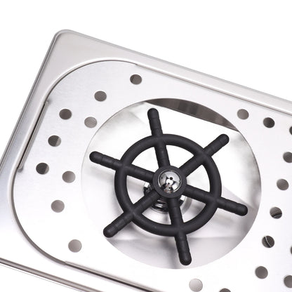 Built-in Cup Washer Stainless Steel Glass Cleaning Rinser High Pressure Cup Washer With Drain Drip Tray Hose For Bar Coffee Shop