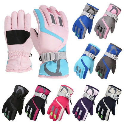 Boy Girls Ski Snowboard Windproof Gloves Children Kids Winter Snow Warm Gloves Waterproof Thicken Keep Warm Winter Must