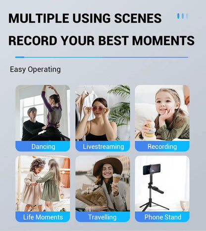 FGCLSY 2023 New K28 Wireless Bluetooth Selfie Stick Tripod With Remote Shutter For Live Broadcasting Smartphone holder Monopod