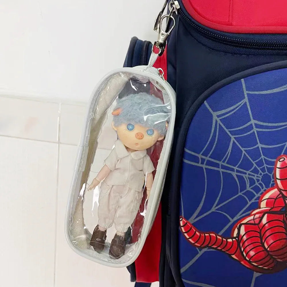 1/12 BJD Doll Go Out Bag OB11 Transparent Storage Hanging Bag Doll Travel Package Pendant Accessories