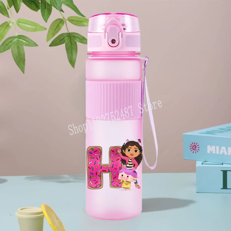 Gabby Dollhouses Cute Water Bottles 550ml Girls Kawaii Cup Kids School Outdoor Sport Flasks Women Office Home Plastics Mug Gift