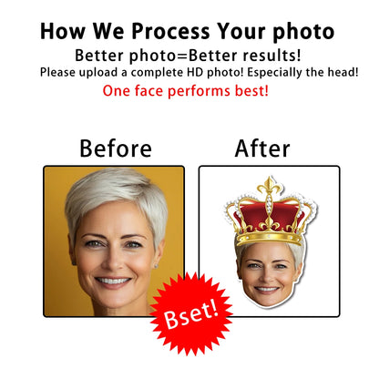 1set 8pcs Custom Birthday Photo Banner Personalized Face Photo Bunting Banner for Adult Birthday Party Favors Birthday Banner