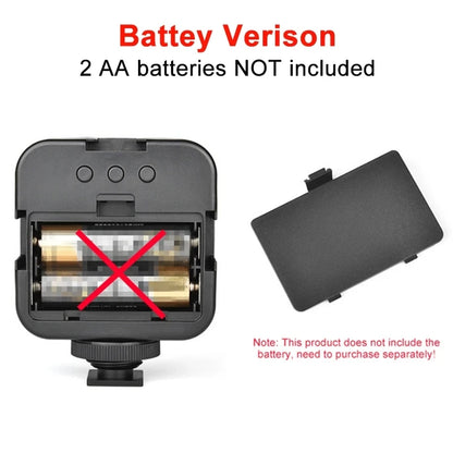 New Rechargeable 6500K LED Video Light Mini Camera Light Fill Lamp Portable Photography Lighting for Vlog Live Streaming DSLR