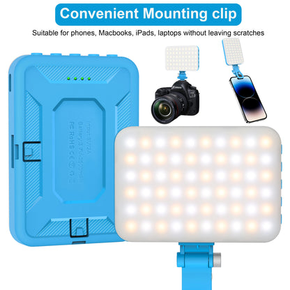 LED Selfie Light,60 LED Beads 2500mAh Rechargeable CRI 97+, 7 Light Modes,Portable Clip on Light for Phone Tablet Laptop TikTok