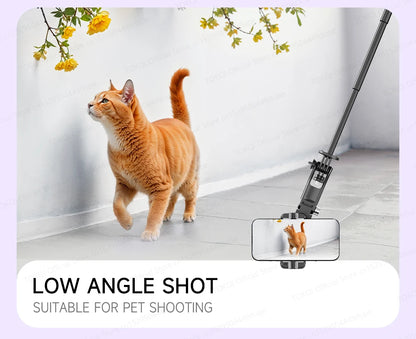 C22 AI Face Tracking Handheld Gimbal Stabiliser 360° Rotation Shoot Selfie Stick Tripod for Mobile Phone, 1/4'' Screw for Camera