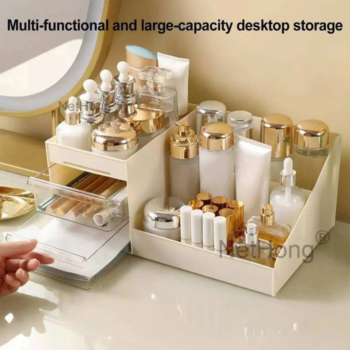 Makeup Cosmetic Organiser Dressing Table Make-Up Holder Tidy Storage Box New