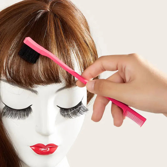 Multicolor Double Sided Edge Control Hair Comb for Precise Hair Styling and Eyebrow Grooming with Hairdressing Beauty Tools