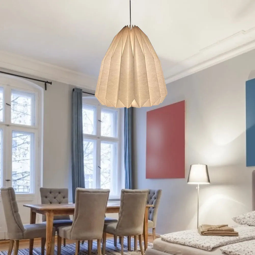 Hanging Lamp Cover Nordic Style Chandelier Lamp Shade Creative Paper Origami Ceiling Pendant Lampshade for Living Room Decor