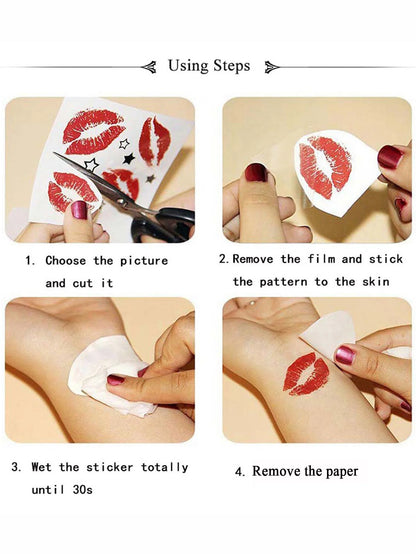 5 Sheets Luminous Tattoo Stickers Colorful Animal Mermaid Dinosaur Temporary Tattoos for Hand  Body Fake Tattoo Waterproof