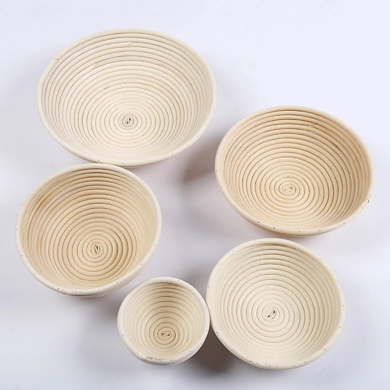 UPORS Rattan Bread Proofing Basket Natural Oval Rattan Wicker Dough Fermentation Sourdough Banneton Bread Basket for Baking