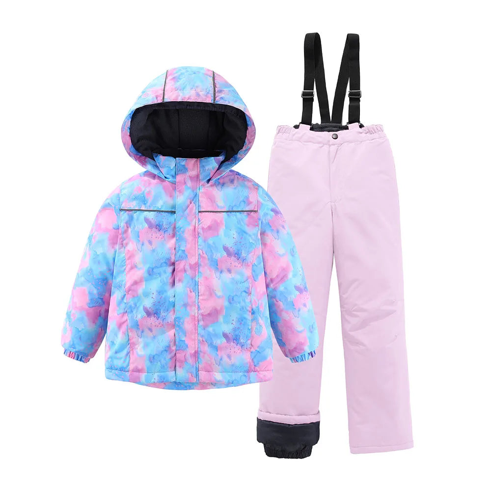 Kids Ski Suit Waterproof Snowboard Jacket & Pants Set - Boys Girls Winter Snow Gear 3-12 Years
