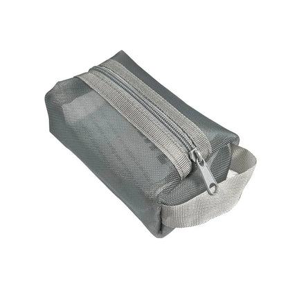 Dark Series Vintage Three-dimensional Square Nylon Mesh Coin Purse Pouch Large Capacity Key Lipstick Earphone Organizer Card Bag