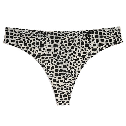 Giczi 3PCS/Set Women's Panties Fashion Leopard Thongs Woman Seamless Underwear Sexy Lingerie Breathable Cozy G-String Hot T-Back
