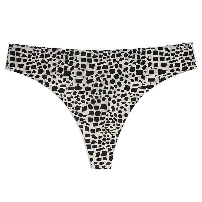 Giczi 3PCS/Set Women's Panties Fashion Leopard Thongs Woman Seamless Underwear Sexy Lingerie Breathable Cozy G-String Hot T-Back