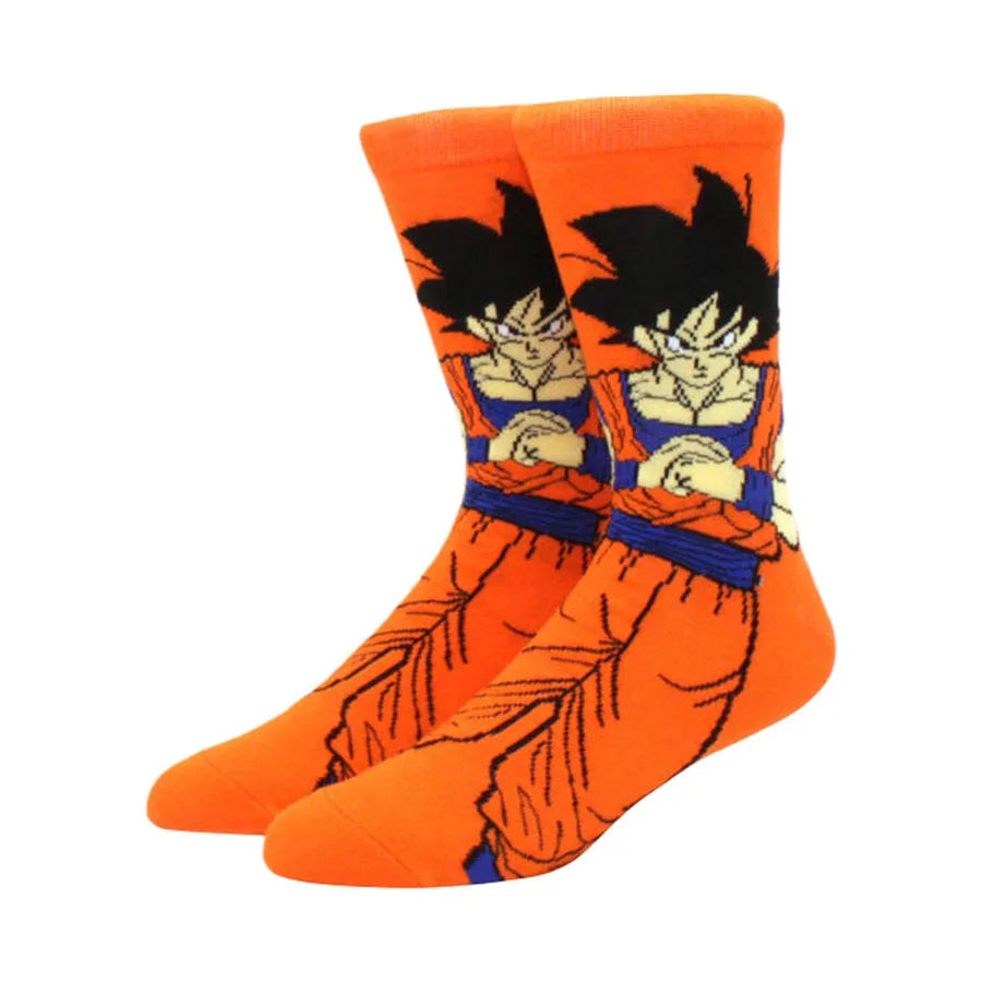 Dragon Ball Anime Socks - 5 Pairs Unisex Crew Socks for Men & Women