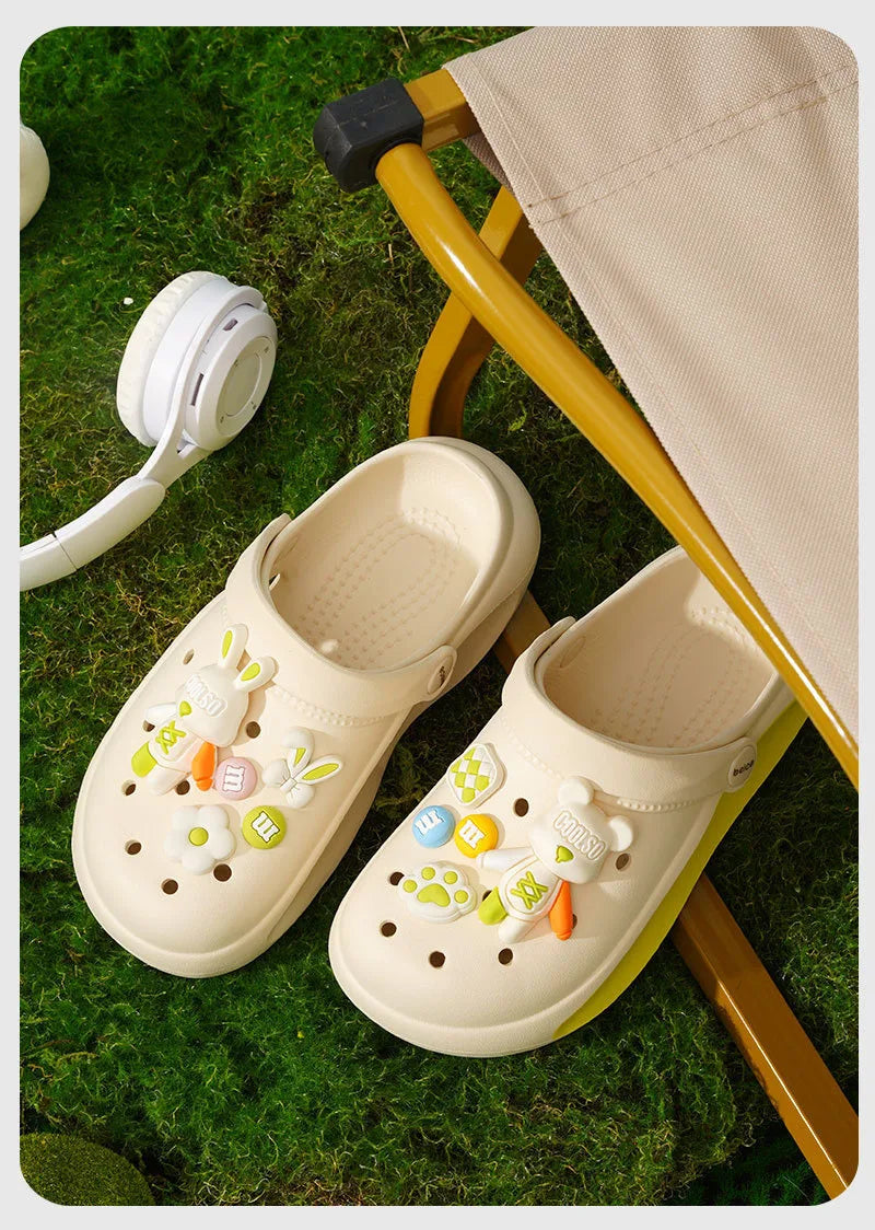 Casual Cute Non Slip Clogs For Girls, Breathable Lightweight Garden Clog Shoes For Indoor Outdoor Shower Beach Pool