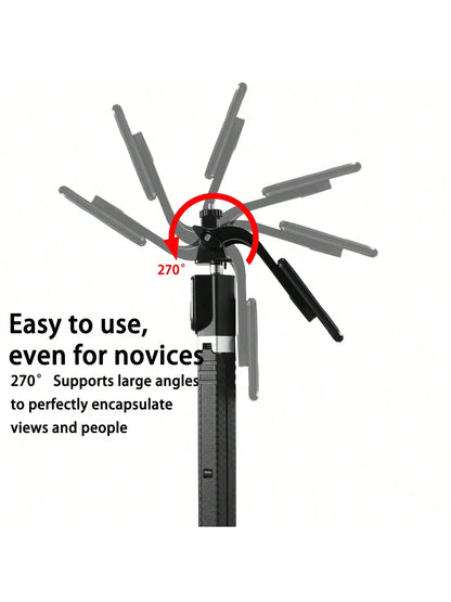 170 Cm Selfie Stick Tripod Retractable With Wireless Remote Control Portable Compatible For Apple And Android Phones